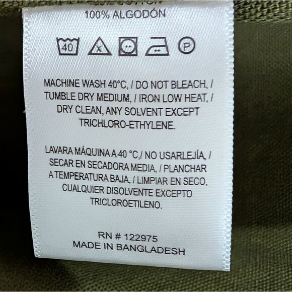 Southern Proper Bluff Barn Jacket Size M Olive Green Canvas W/ Corduroy Collar - Picture 7 of 7